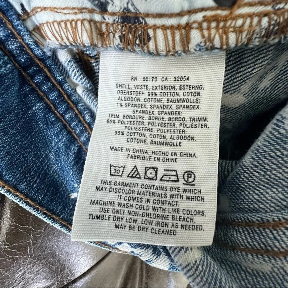 Anthropologie Pilcro & the letterpress bleach dye Hyphen denim jean shorts 90s - Picture 13 of 15